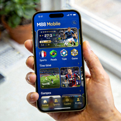 Tampilan aplikasi M88 Mobile yang dioptimalkan untuk smartphone